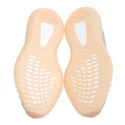 Pre Owned Yeezy x Adidas Light Pink/Grey Cotton Knit Boost 350 V2 Synth Non-Reflective Sneakers Size 44