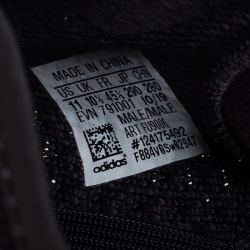 Pre Owned Yeezy x adidas Black Knit Fabric Boost 350 V2 Low Top Sneakers Size 45 1/3