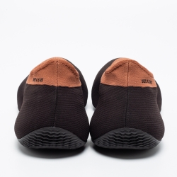 Pre Owned Yeezy x Adidas Brown Knit Fabric RNR Stone Carbon Sneakers Size 42