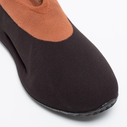 Pre Owned Yeezy x Adidas Brown Knit Fabric RNR Stone Carbon Sneakers Size 42