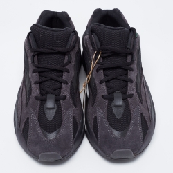 Pre Owned Yeezy x adidas Dark Grey Suede and Fabric Boost 700 Vanta Low Top Sneakers Size 43 1/3