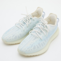 مملوكة مسبقًا Yeezy x Adidas Blue Mesh Boost 350 V2 Mono Ice Sneakers Size 44