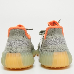 Pre Owned Yeezy x Adidas Green Knit Fabric Boost 350 V2 Desert Sage Sneakers Size 41 1/3