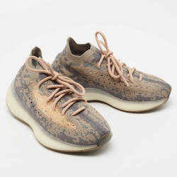 Pre Owned Yeezy x Adidas Grey Knit Fabric Boost 380 Mist Sneakers Size 39 1/3