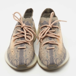 Pre Owned Yeezy x Adidas Grey Knit Fabric Boost 380 Mist Sneakers Size 39 1/3