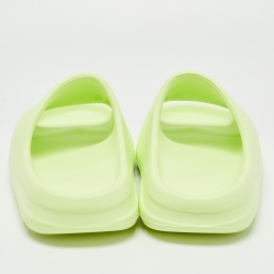 Yeezy x Adidas Neon Green Rubber Glow Green Slides Size 40.5