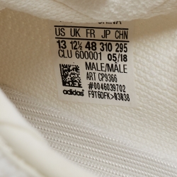 مملوكة مسبقًا Yeezy x Adidas White Knit Fabric Boost 350 V2 Cream White Sneakers Size 48