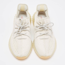 Yeezy x Adidas Cream Knit Fabric Boost 350 V2 Light Sneakers Size 47 1/3 