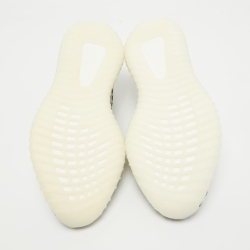 Pre Owned Yeezy x Adiddas White/Black Knit Fabric Boost 350 V2 Zebra Sneakers Size 47 1/3