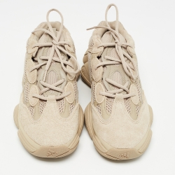 Pre Owned Yeezy x Adidas Beige Mesh and Suede 500 Taupe Light Sneakers Size 43 1/3