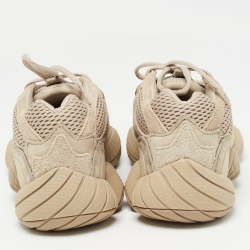 Pre Owned Yeezy x Adidas Beige Mesh and Suede 500 Taupe Light Sneakers Size 43 1/3