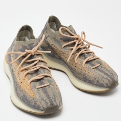 Pre Owned Yeezy x Adidas Grey Knit Fabric Boost 380 Mist Sneakers Size 42 2/3