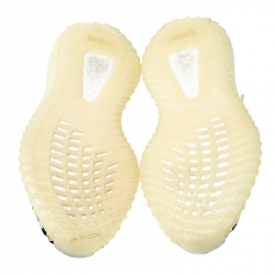 Pre Owned Yeezy x Adidas White/Black Cotton Knit Boost 350 V2 Zebra Sneakers Size 38