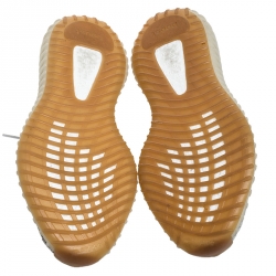 Pre Owned Yeezy x Adidas Grey Cotton Knit Boost 350 V2 Sneakers Size 43.5