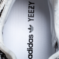 Pre Owned  حذاء رياضي ييزي × اديداس بوست 350 V2 زيبرا قطن أبيض و أسود مقاس FR 42.5 