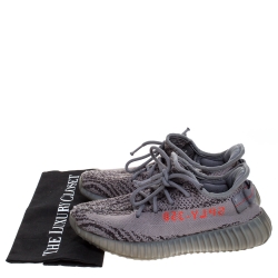 Pre Owned  حذاء رياضي ييزي × اديداس بوست 350 V2 بيلوغا قطن رصاصي مقاس 38