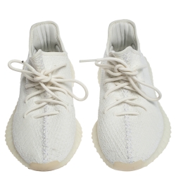 مملوكة مسبقًا حذاء رياضي ييزي x اديداس 350 V2 بوست تريكو قطن أبيض مقاس 41.5