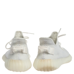 مملوكة مسبقًا حذاء رياضي ييزي x اديداس 350 V2 بوست تريكو قطن أبيض مقاس 41.5