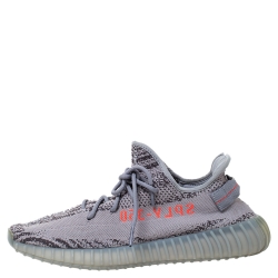 Pre Owned Yeezy x Adidas Grey Cotton Knit Boost 350 V2 Beluga Sneakers Size 46