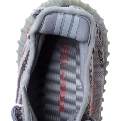 Pre Owned Yeezy x Adidas Grey Cotton Knit Boost 350 V2 Beluga Sneakers Size 46