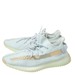 مملوكة مسبقًا حذاء رياضي ييزي x أديداس قطن تريكو رصاصي /أبيض  بوست 350 V2 ستاتيك مقاس 41.5