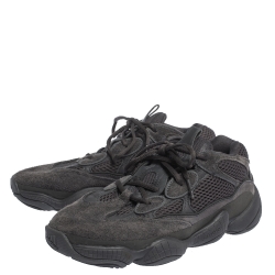 مملوكة مسبقًا حذاء رياضي ييزي x اديداس "ييزي 500 يوتيليتي" سويدي و شبك رصاصي مقاس 41.5