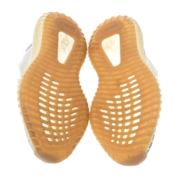 Pre Owned Yeezy x Adidas Off-white Cotton Knit Boost 350 V2 "Sesame" Sneakers Size 38