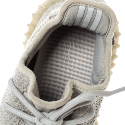 Pre Owned Yeezy x Adidas Off-white Cotton Knit Boost 350 V2 "Sesame" Sneakers Size 38