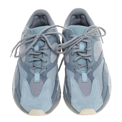 Pre Owned حذاء رياضي ييزي x اديداس بوست 700 V2 تريكو قطن وسويدى رمادى مقاس 45.5