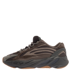 Pre Owned Yeezy x Adidas Grey Nubuck and Leather Boost 700 V2 Geode Sneakers Size 44.5