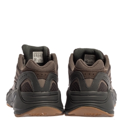 Pre Owned Yeezy x Adidas Grey Nubuck and Leather Boost 700 V2 Geode Sneakers Size 44.5