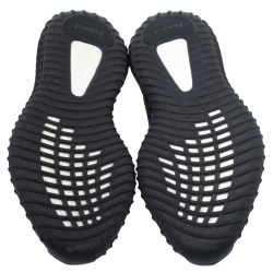 Pre Owned Yeezy x Adidas Black Cotton Knit Pirate Black Boost 350 Sneakers Size 42