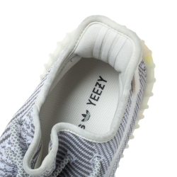 Pre Owned Yeezy x Adidas Grey/White Cotton Knit Boost 350 V2 Static Non Reflective Sneakers Size 42 2/3