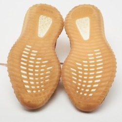 Pre Owned Yeezy x Adidas Orange Knit Fabric Boost 350 V2 Clay Sneakers Size 43 1/3