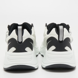 Pre Owned Yeezy x Adidas Black/White Nylon and Rubber 700 MNVN Sneakers Size 44