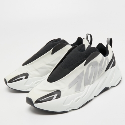 Pre Owned Yeezy x Adidas Black/White Nylon and Rubber 700 MNVN Sneakers Size 44