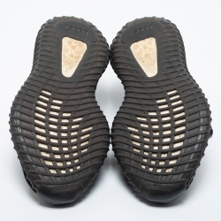 Pre Owned Yeezy x Adidas Black Knit Fabric Boost 350 V2 Copper Sneakers Size 38
