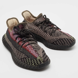 Pre Owned Yeezy x Adidas Multicolor Knit Fabric Boost 350 V2 Yecheil Non-Reflective Sneakers Size 42 2/3
