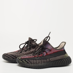 Pre Owned Yeezy x Adidas Multicolor Knit Fabric Boost 350 V2 Yecheil Sneakers Size 40