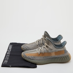 Yeezy x Adidas Blue/White Knit Fabric Boost 350 V2 Israfil Sneakers Size 36 2/3