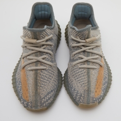 Yeezy x Adidas Blue/White Knit Fabric Boost 350 V2 Israfil Sneakers Size 36 2/3