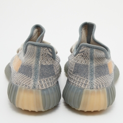 Pre Owned Yeezy x Adidas Blue/White Knit Fabric Boost 350 Israfil Sneakers Size 41 1/3