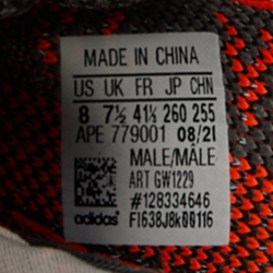 Pre Owned Yeezy x Adidas Grey/Orange Knit Fabric Boost 350 V2 Beluga Reflective Sneakers Size 41 1/3