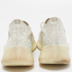 Pre Owned Yeezy x Adidas White/Beige Knit Fabric Boost 380 Calcite Glow Sneakers Size 40 2/3