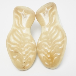 Pre Owned Yeezy x Adidas White/Beige Knit Fabric Boost 380 Calcite Glow Sneakers Size 40 2/3