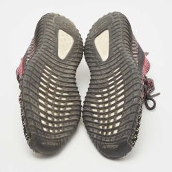 Pre Owned Yeezy x Adidas Black Knit Fabric Boost 350 V2 Yecheil Sneakers Size 43 1/3