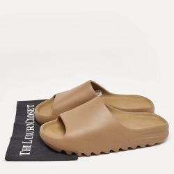 Yeezy x Adidas Brown Rubber Core Slides Size 46