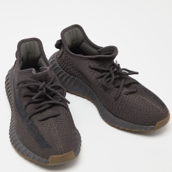 Pre Owned Yeezy x Adidas Black Fabric Boost 350 V2 Cinder Sneakers Size 40 2/3