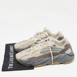 Pre Owned Yeezy x Adidas Tricolor Suede and Mesh Boost 700 Inertia Sneakers Size 42.5