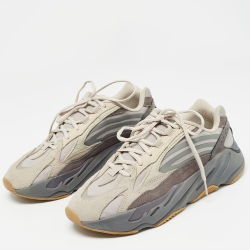 Pre Owned Yeezy x Adidas Tricolor Suede and Mesh Boost 700 Inertia Sneakers Size 42.5